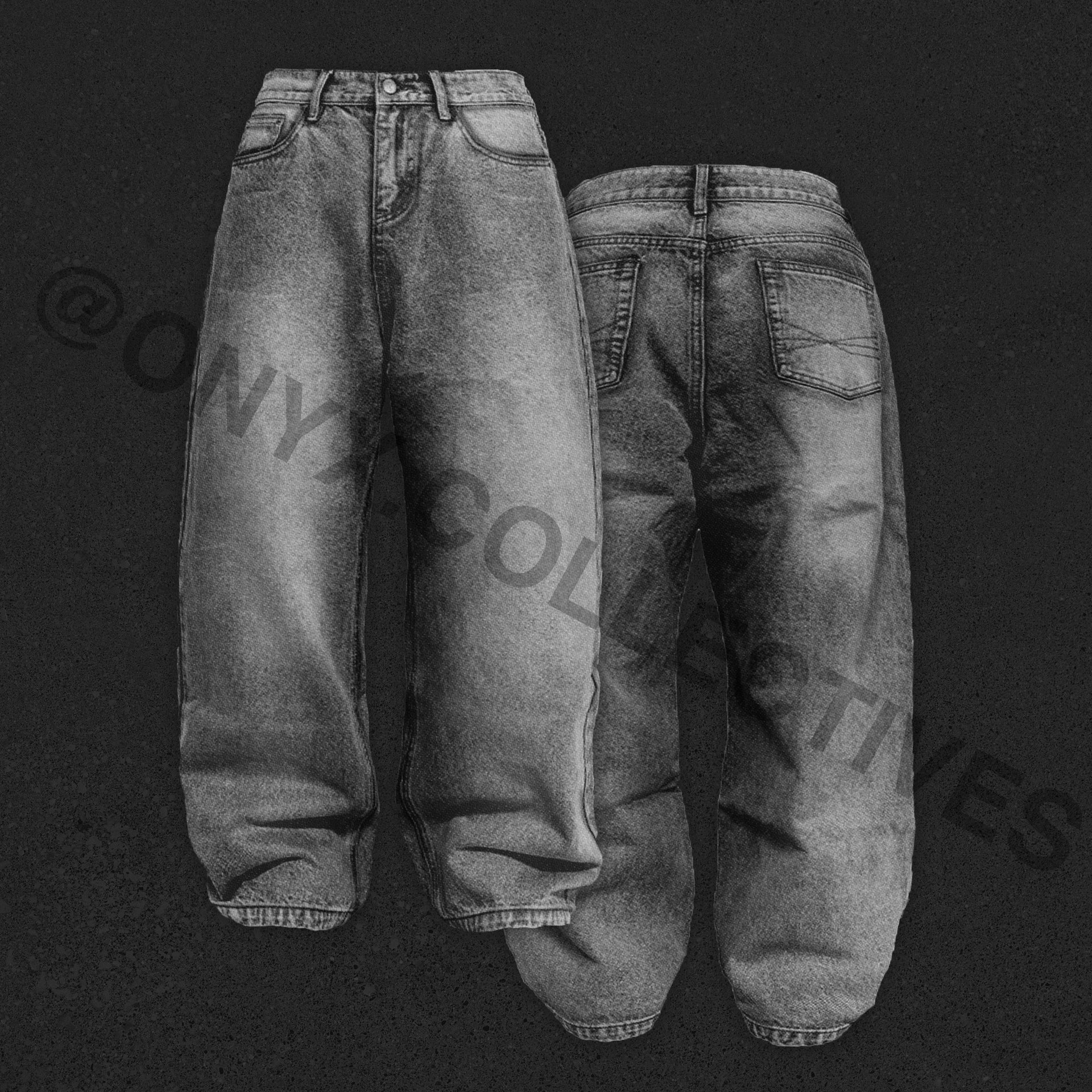 3D BAGGY JEANS MOCKUP - Onyx Collectives